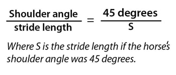 shoulder angle math equation